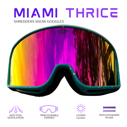 🌴 Miami Thrice Shredders - Snow Goggles