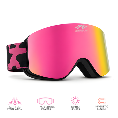 Blush Ops -Magnetized Snow Goggles - (Interchangeable Lenses)