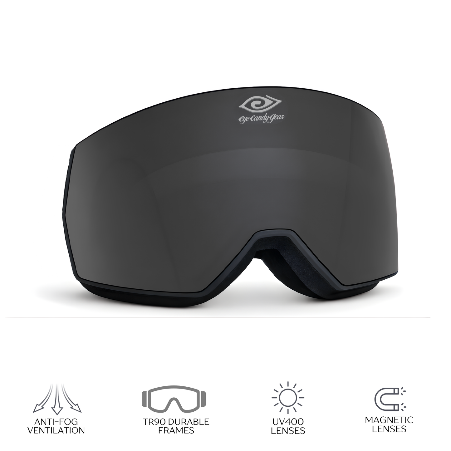 Double Black - Magnetized Snow Goggles - (Interchangeable Lenses)