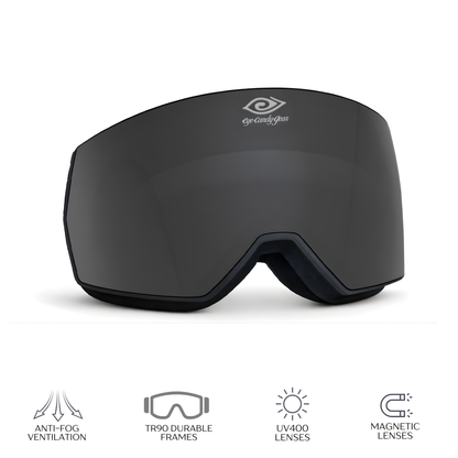 Double Black - Magnetized Snow Goggles - (Interchangeable Lenses)