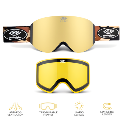 Dune Drift -Magnetized Snow Goggles - (Interchangeable Lenses)