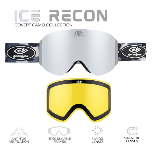 Ice Recon -Magnetized Snow Goggles - (Interchangeable Lenses)