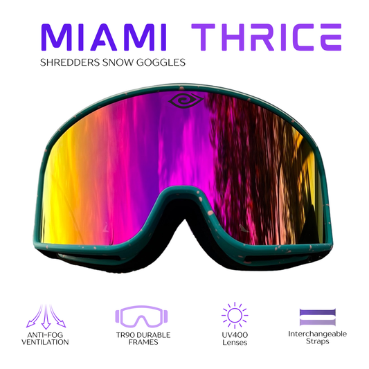 🌴 Miami Thrice Shredders - Snow Goggles