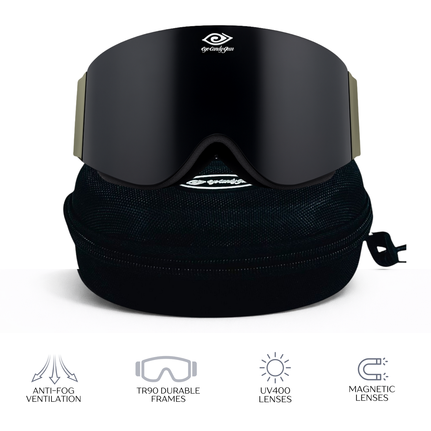 Rambo -Magnetized Snow Goggles - (Interchangeable Lenses)