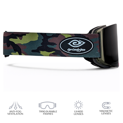 Rambo -Magnetized Snow Goggles - (Interchangeable Lenses)