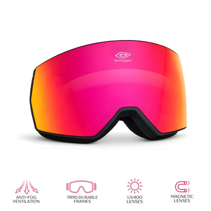 Ruby Rippers - Magnetized Snow Goggles - (Interchangeable Lenses)
